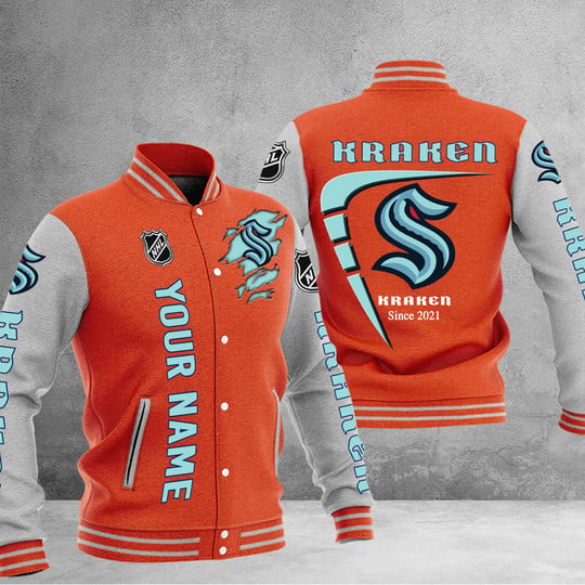 LIMITED EDITION - NEW PREMIUM NHL20 STK SEATTLE KRAKEN BASEBALL JACKET