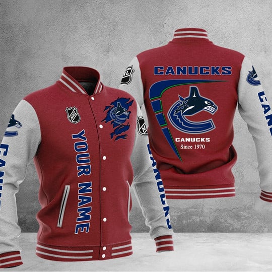 LIMITED EDITION - NEW PREMIUM NHL19 VCC VANCOUVER CANUCKS BASEBALL JACKET