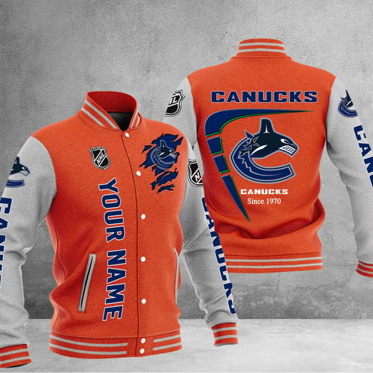 LIMITED EDITION - NEW PREMIUM NHL19 VCC VANCOUVER CANUCKS BASEBALL JACKET