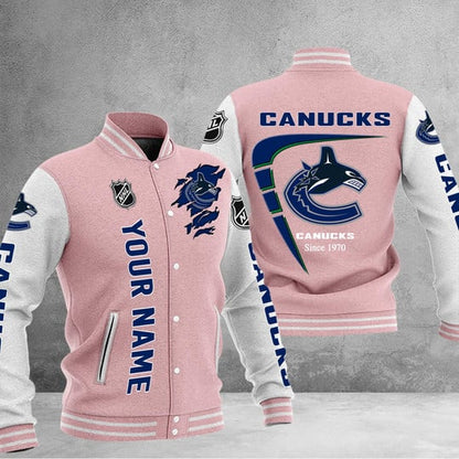 LIMITED EDITION - NEW PREMIUM NHL19 VCC VANCOUVER CANUCKS BASEBALL JACKET
