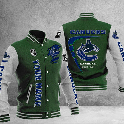LIMITED EDITION - NEW PREMIUM NHL19 VCC VANCOUVER CANUCKS BASEBALL JACKET