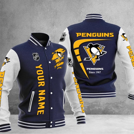 LIMITED EDITION - NEW PREMIUM NHL26 PBP PITTSBURGH PENGUINS BASEBALL JACKET