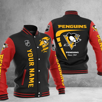 LIMITED EDITION - NEW PREMIUM NHL26 PBP PITTSBURGH PENGUINS BASEBALL JACKET