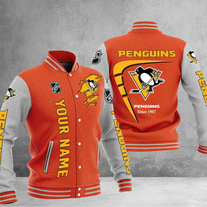 LIMITED EDITION - NEW PREMIUM NHL26 PBP PITTSBURGH PENGUINS BASEBALL JACKET
