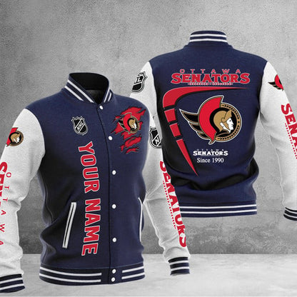 LIMITED EDITION - NEW PREMIUM NHL29 OSN OTTAWA SENATORS BASEBALL JACKET