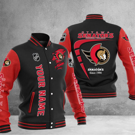 LIMITED EDITION - NEW PREMIUM NHL29 OSN OTTAWA SENATORS BASEBALL JACKET