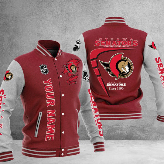 LIMITED EDITION - NEW PREMIUM NHL29 OSN OTTAWA SENATORS BASEBALL JACKET