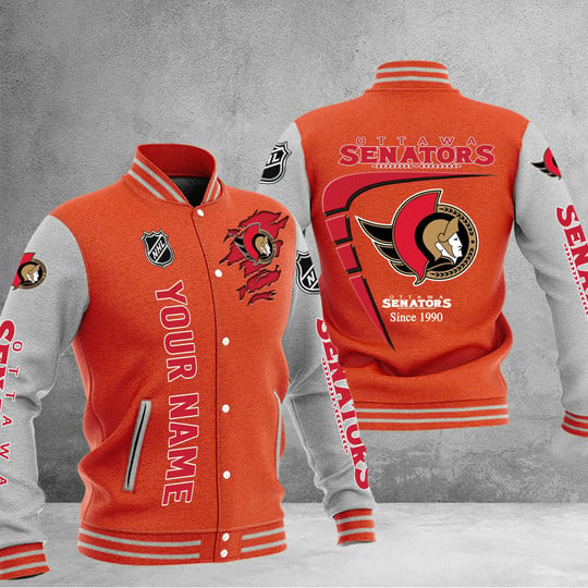 LIMITED EDITION - NEW PREMIUM NHL29 OSN OTTAWA SENATORS BASEBALL JACKET