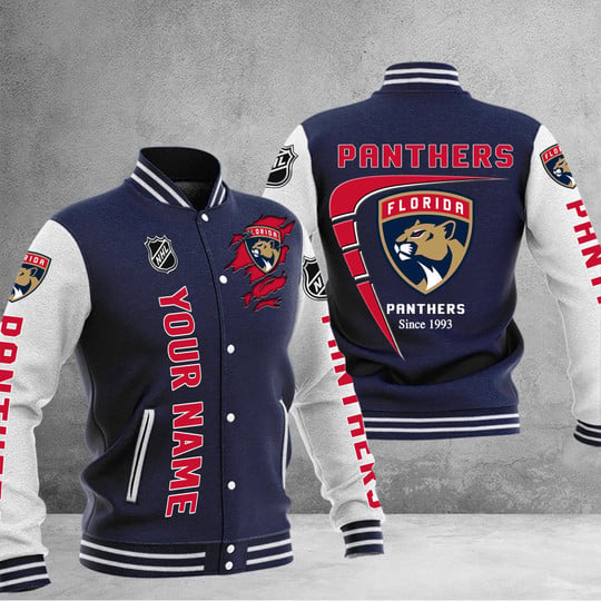 LIMITED EDITION - NEW PREMIUM NHL01 FPT FLORIDA PANTHERS BASEBALL JACKET