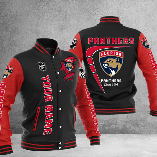 LIMITED EDITION - NEW PREMIUM NHL01 FPT FLORIDA PANTHERS BASEBALL JACKET