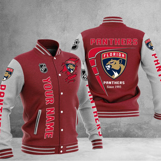 LIMITED EDITION - NEW PREMIUM NHL01 FPT FLORIDA PANTHERS BASEBALL JACKET