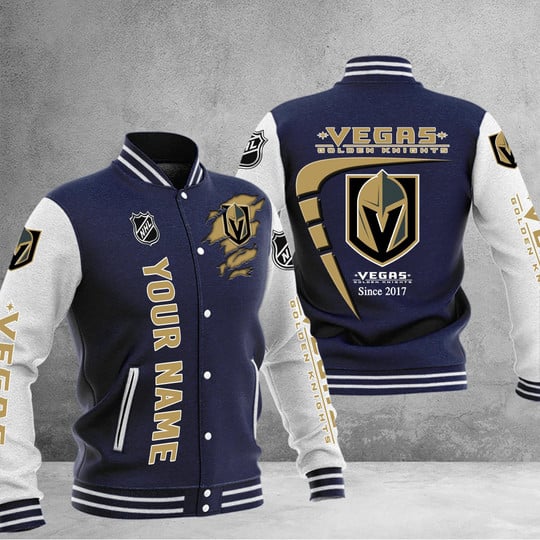 LIMITED EDITION - NEW PREMIUM NHL04 VGK VEGAS GOLDEN KNIGHTS BASEBALL JACKET