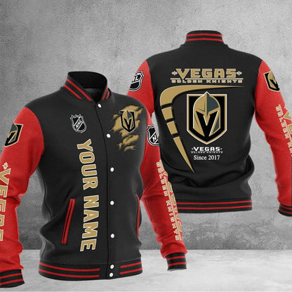 LIMITED EDITION - NEW PREMIUM NHL04 VGK VEGAS GOLDEN KNIGHTS BASEBALL JACKET