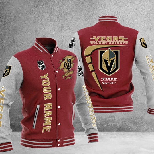 LIMITED EDITION - NEW PREMIUM NHL04 VGK VEGAS GOLDEN KNIGHTS BASEBALL JACKET