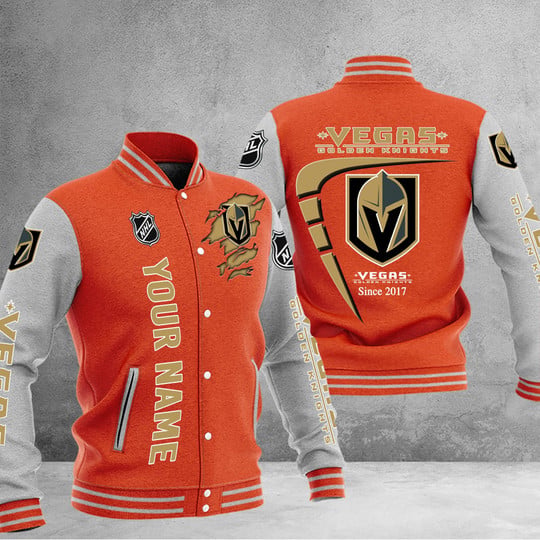 LIMITED EDITION - NEW PREMIUM NHL04 VGK VEGAS GOLDEN KNIGHTS BASEBALL JACKET