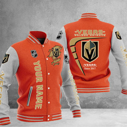 LIMITED EDITION - NEW PREMIUM NHL04 VGK VEGAS GOLDEN KNIGHTS BASEBALL JACKET