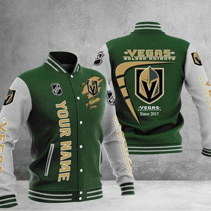 LIMITED EDITION - NEW PREMIUM NHL04 VGK VEGAS GOLDEN KNIGHTS BASEBALL JACKET