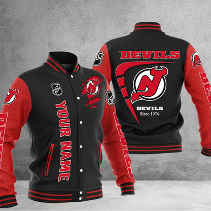 LIMITED EDITION - NEW PREMIUM NHL06 NJD NEW JERSEY DEVILS BASEBALL JACKET