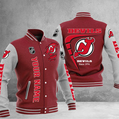 LIMITED EDITION - NEW PREMIUM NHL06 NJD NEW JERSEY DEVILS BASEBALL JACKET