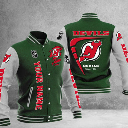 LIMITED EDITION - NEW PREMIUM NHL06 NJD NEW JERSEY DEVILS BASEBALL JACKET