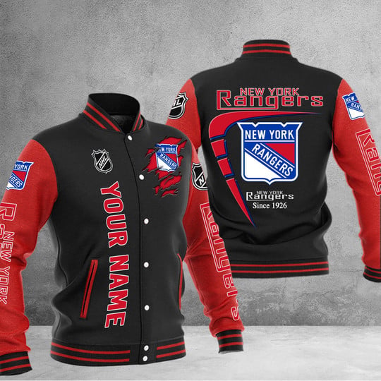 LIMITED EDITION - NEW PREMIUM NHL24 NYR NEW YORK RANGERS BASEBALL JACKET