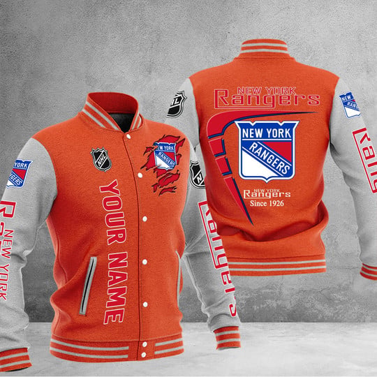 LIMITED EDITION - NEW PREMIUM NHL24 NYR NEW YORK RANGERS BASEBALL JACKET