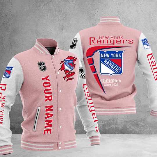 LIMITED EDITION - NEW PREMIUM NHL24 NYR NEW YORK RANGERS BASEBALL JACKET