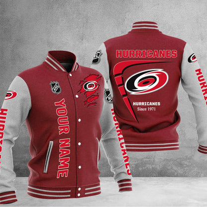 LIMITED EDITION - NEW PREMIUM NHL07 CLH CAROLINA HURRICANES BASEBALL JACKET