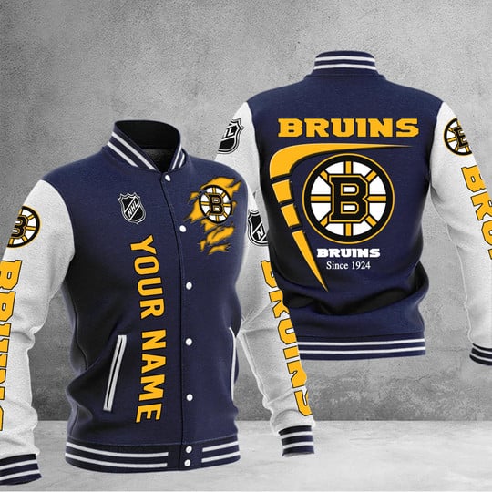 LIMITED EDITION - NEW PREMIUM NHL02 BTB BOSTON BRUINS BASEBALL JACKET