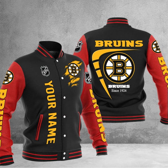 LIMITED EDITION - NEW PREMIUM NHL02 BTB BOSTON BRUINS BASEBALL JACKET