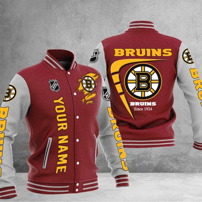 LIMITED EDITION - NEW PREMIUM NHL02 BTB BOSTON BRUINS BASEBALL JACKET
