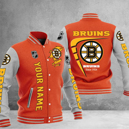 LIMITED EDITION - NEW PREMIUM NHL02 BTB BOSTON BRUINS BASEBALL JACKET