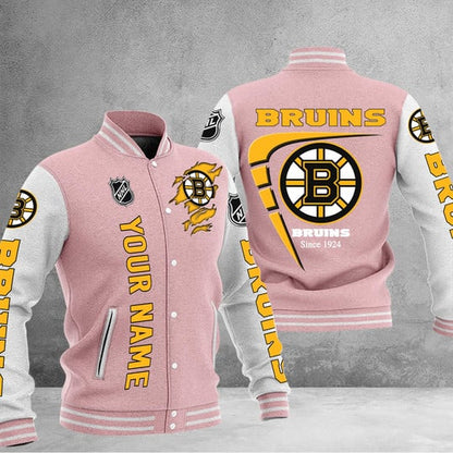 LIMITED EDITION - NEW PREMIUM NHL02 BTB BOSTON BRUINS BASEBALL JACKET