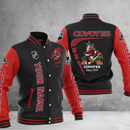 LIMITED EDITION - NEW PREMIUM NHL30 AZC ARIZONA COYOTES BASEBALL JACKET