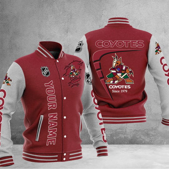 LIMITED EDITION - NEW PREMIUM NHL30 AZC ARIZONA COYOTES BASEBALL JACKET