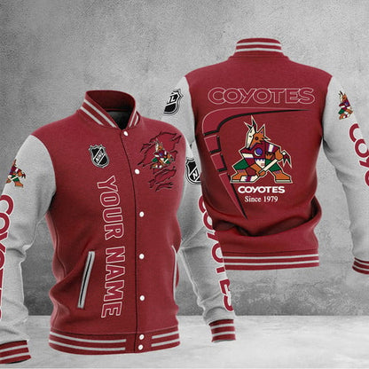 LIMITED EDITION - NEW PREMIUM NHL30 AZC ARIZONA COYOTES BASEBALL JACKET