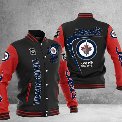 LIMITED EDITION - NEW PREMIUM NHL21 WPJ WINNIPEG JETS BASEBALL JACKET