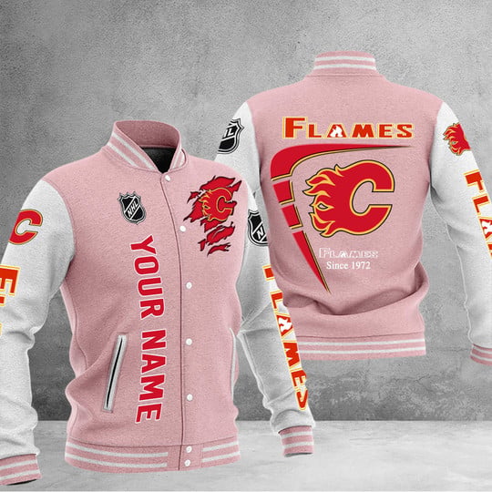 LIMITED EDITION - NEW PREMIUM NHL17 CGF CALGARY FLAMES BASEBALL JACKET
