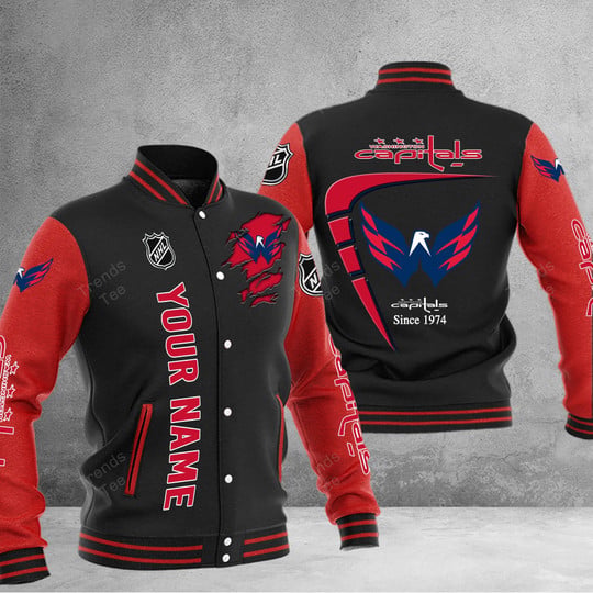 LIMITED EDITION - NEW PREMIUM NHL10 WCP WASHINGTON CAPITALS BASEBALL JACKET
