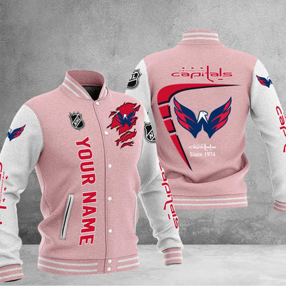 LIMITED EDITION - NEW PREMIUM NHL10 WCP WASHINGTON CAPITALS BASEBALL JACKET