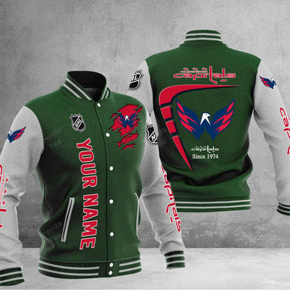 LIMITED EDITION - NEW PREMIUM NHL10 WCP WASHINGTON CAPITALS BASEBALL JACKET