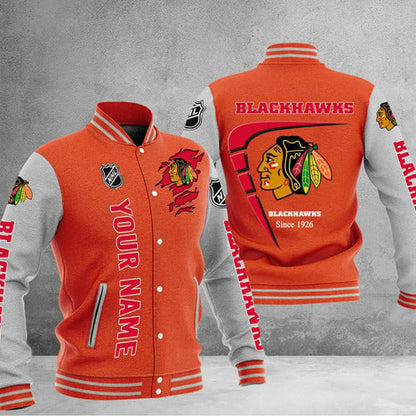 LIMITED EDITION - NEW PREMIUM NHL08 CBH CHICAGO BLACKHAWKS BASEBALL JACKET