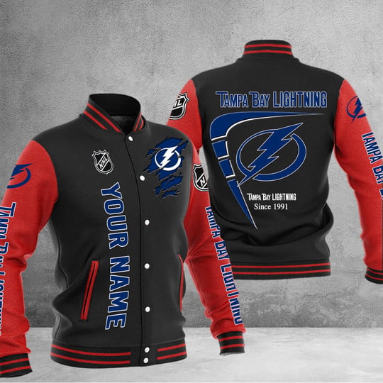 LIMITED EDITION - NEW PREMIUM NHL12 TPL TAMPA BAY LIGHTNING BASEBALL JACKET