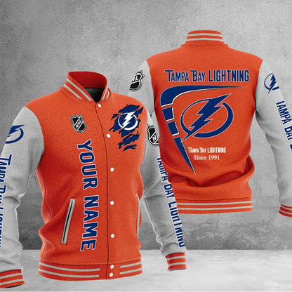 LIMITED EDITION - NEW PREMIUM NHL12 TPL TAMPA BAY LIGHTNING BASEBALL JACKET