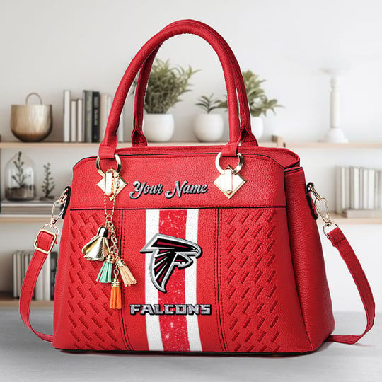 LIMITED EDITION - NEW CUSTOMIZED NFL18 ATF ATLANTA FALCONS ZIP HANDBAG MULTICOLOR