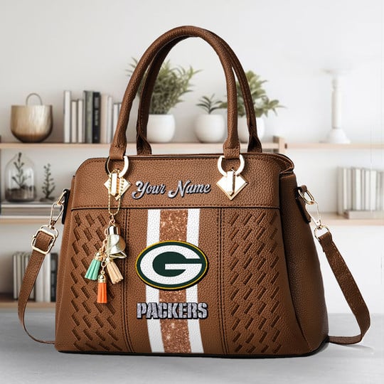 LIMITED EDITION - NEW CUSTOMIZED NFL08 GBP GREEN BAY PACKERS ZIP HANDBAG MULTICOLOR