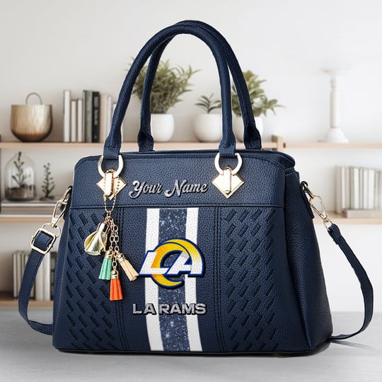 LIMITED EDITION - NEW CUSTOMIZED NFL22 LAR LOS ANGELES RAMS ZIP HANDBAG MULTICOLOR