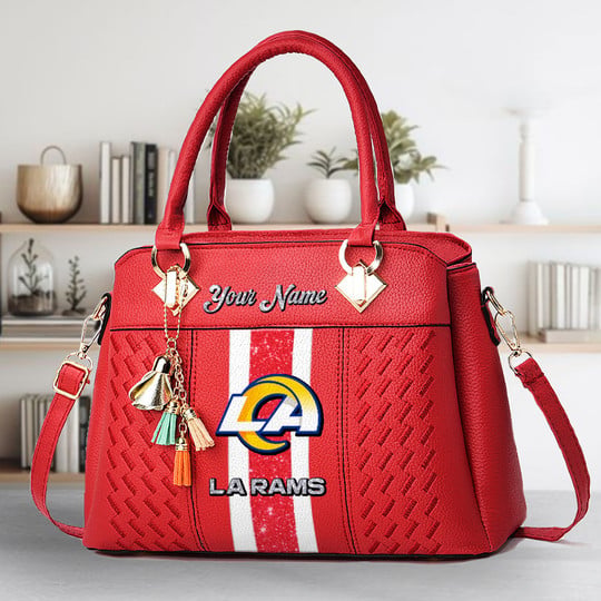 LIMITED EDITION - NEW CUSTOMIZED NFL22 LAR LOS ANGELES RAMS ZIP HANDBAG MULTICOLOR