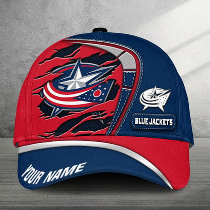 LIMITED EDITION - NEW CUSTOMIZED NHL18 CBJ COLUMBUS BLUE JACKETS CLASSIC CAP