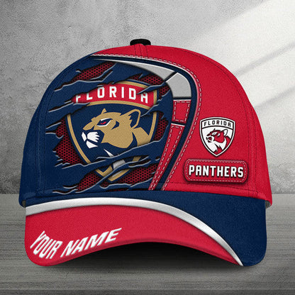 LIMITED EDITION - NEW CUSTOMIZED NHL01 FPT FLORIDA PANTHERS CLASSIC CAP